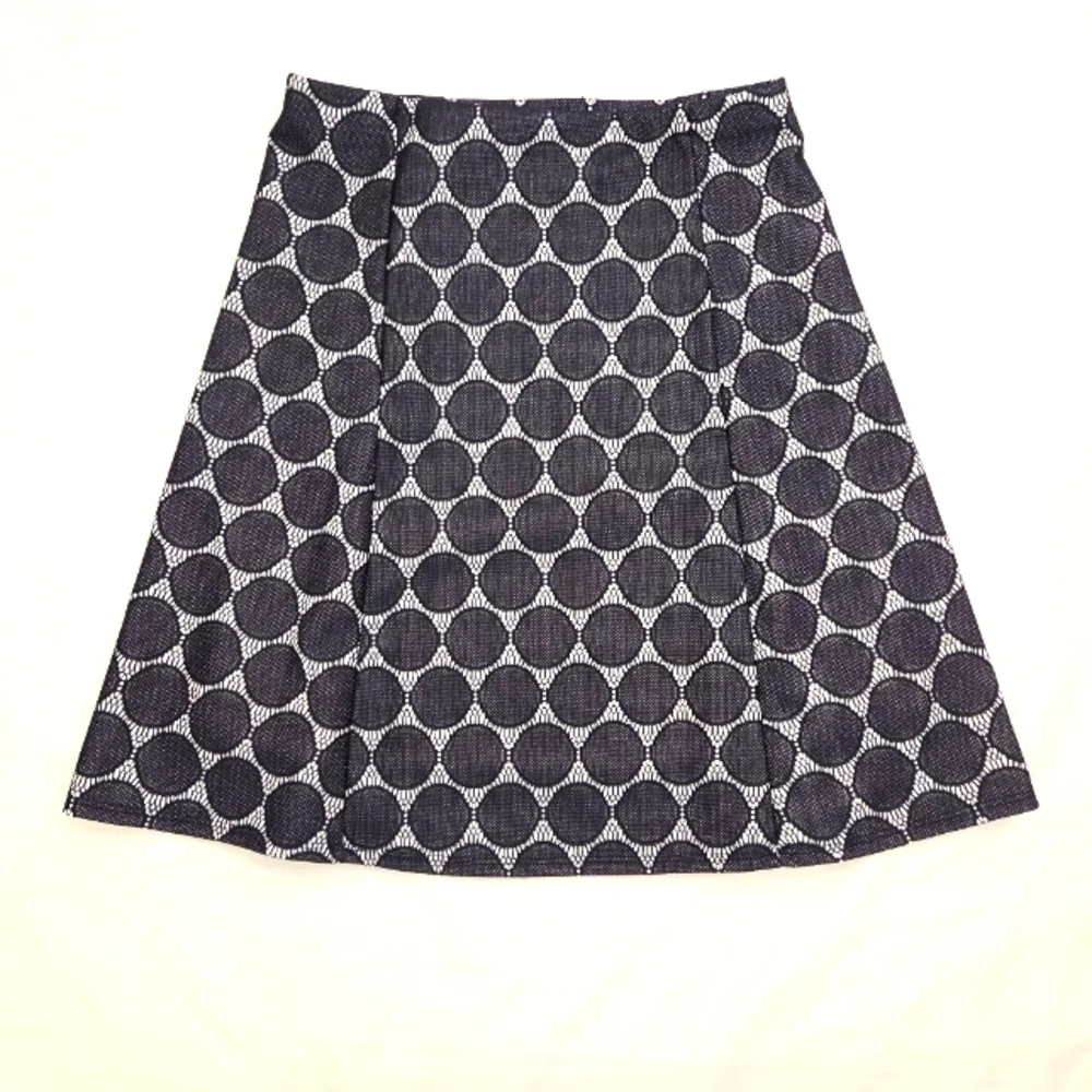 Renee C Maybell Lace Detail Polka Dot Pull-on skirt Size XS 28